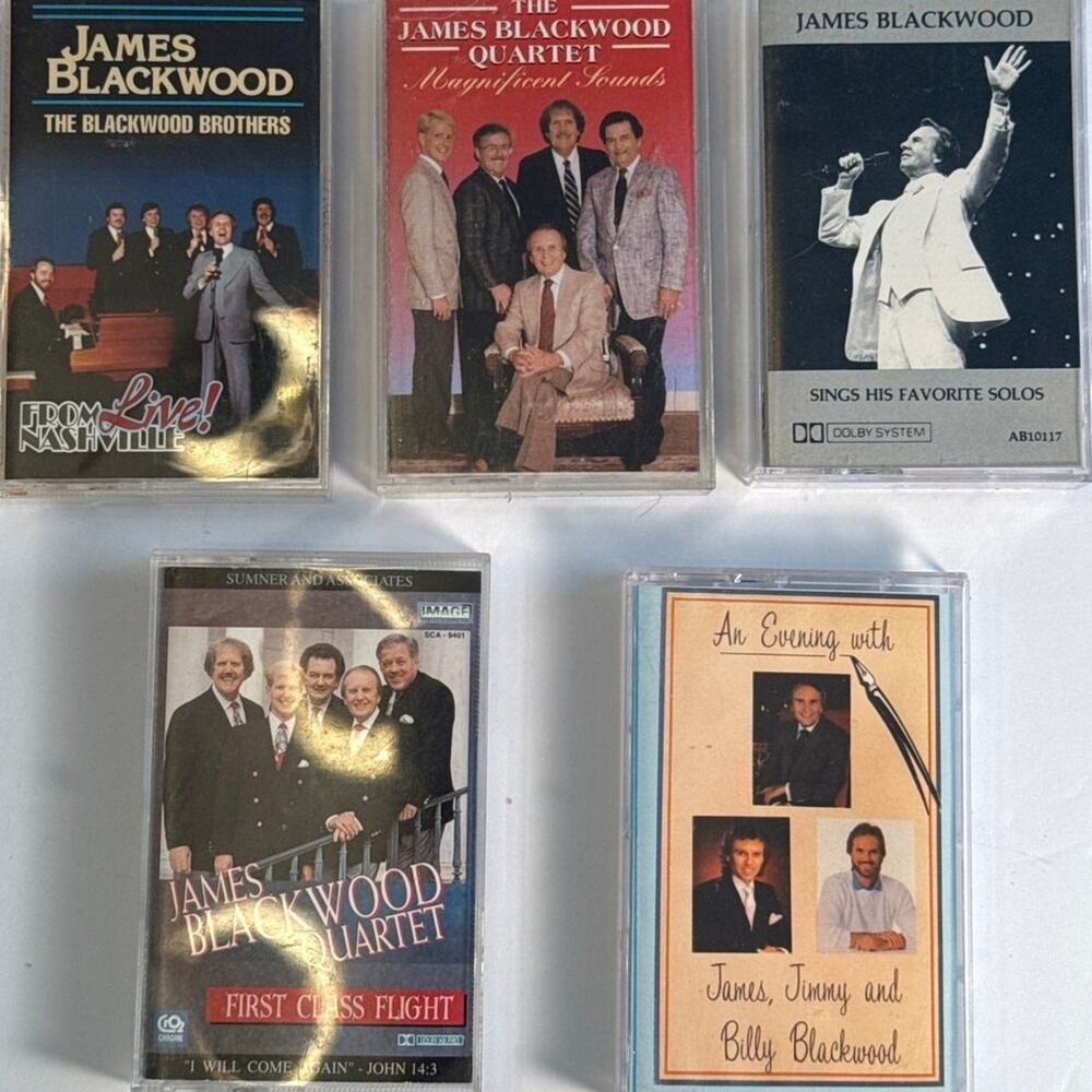 Lot of 5 Vintage Blackwood Brothers Cassette Tapes Southern Gospel Christian